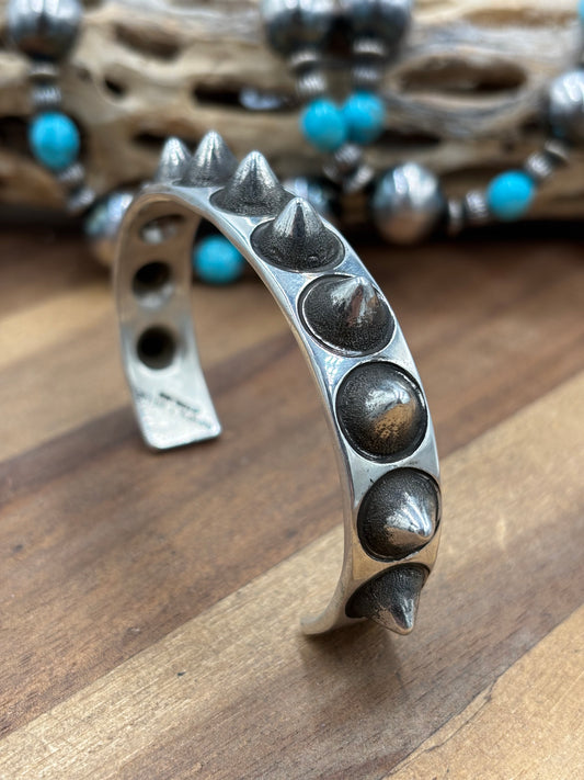 Silver Cuff #911-20 by Dakota Willie, Navajo