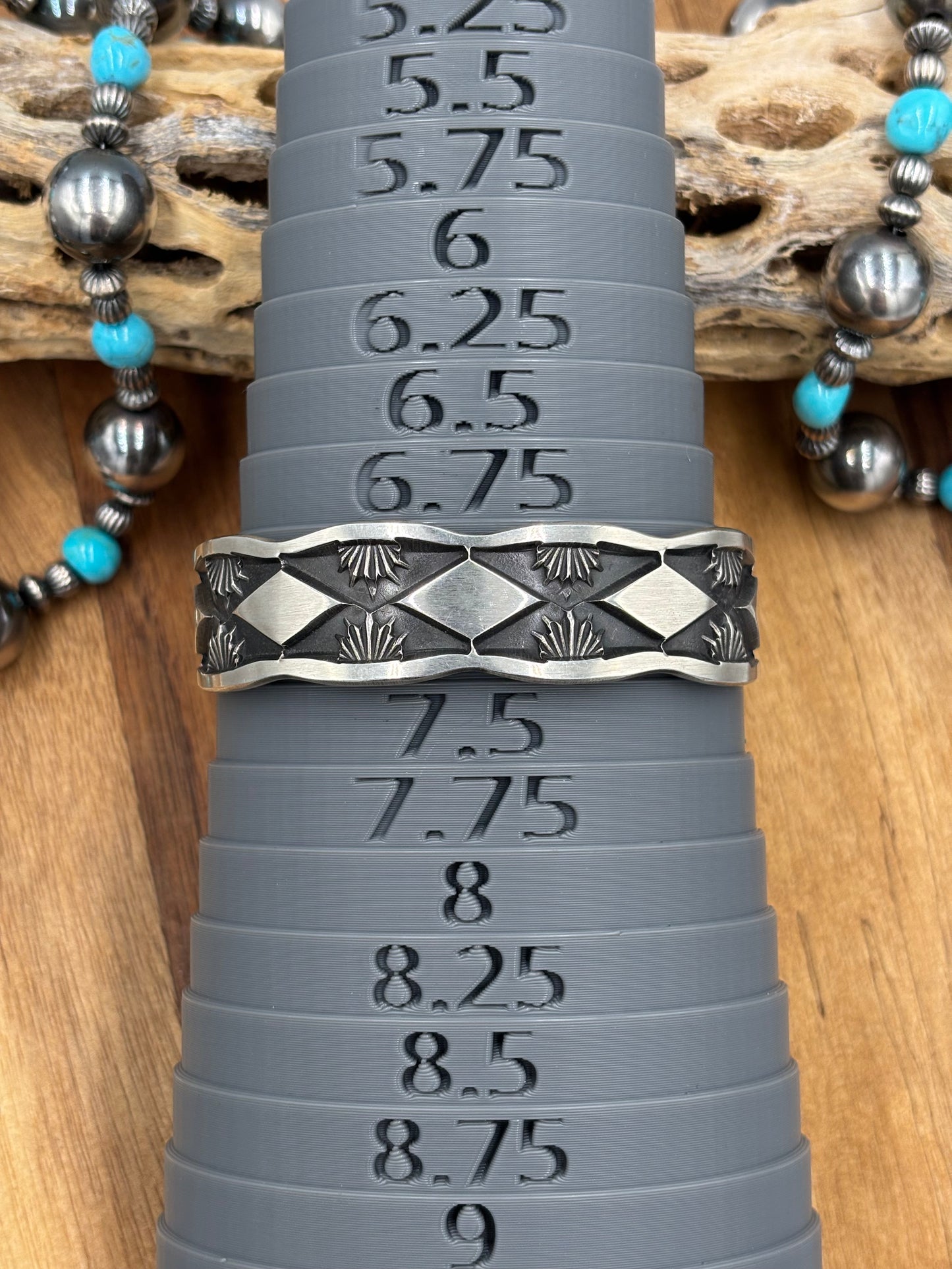 All Silver Cuff #1 by Jerald Tahe, Navajo