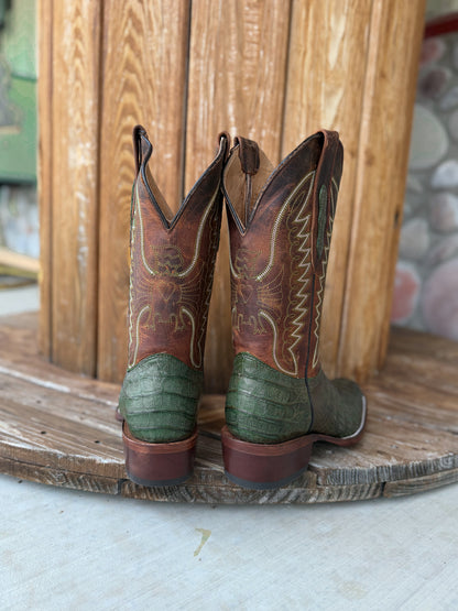 Signature Turquoise Reata Men's Boot – Exotics - The Boudreaux Green Caiman Boot