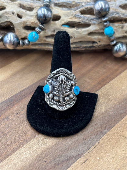Horny Toad Ring #922-20 Size 11.5, Zuni
