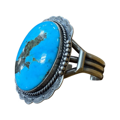Oval Turquoise Cuff by J Nelson