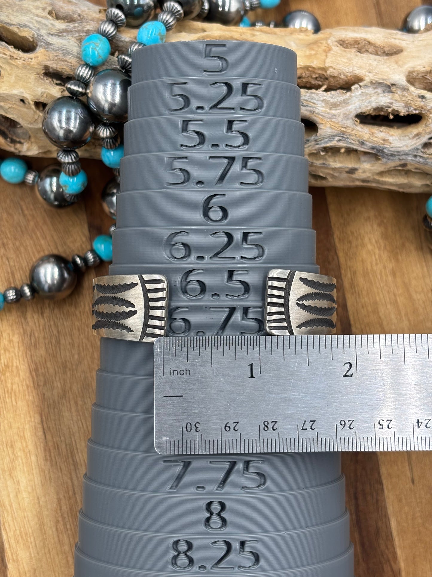 All Silver Cuff #3 by Jerald Tahe, Navajo
