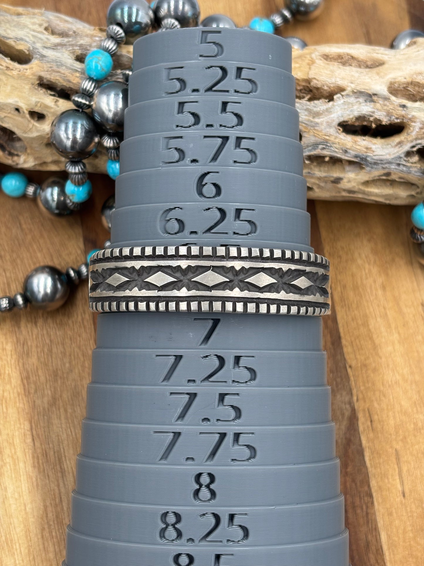 All Silver Cuff #3 by Jerald Tahe, Navajo
