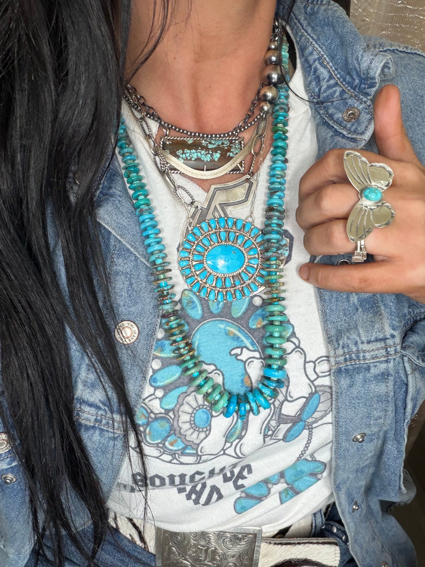 28” Best Seller Turquoise Graduated Rondelle Necklace