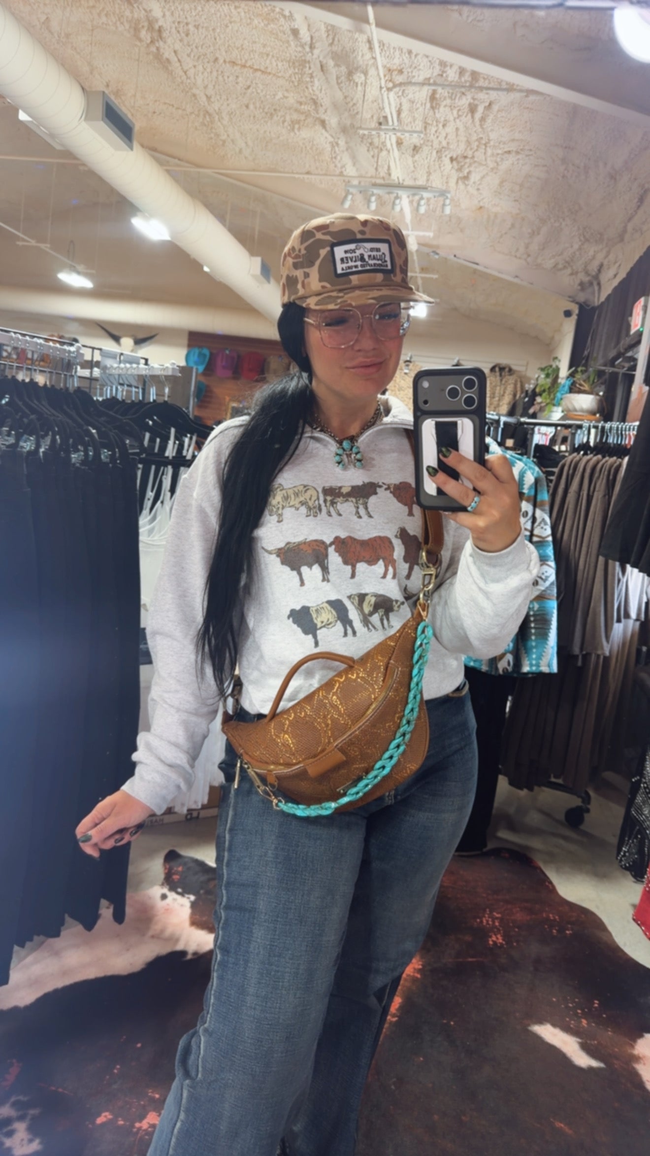 Rust Metallic Python by Harley Rhodes Bum Bag Crossbody