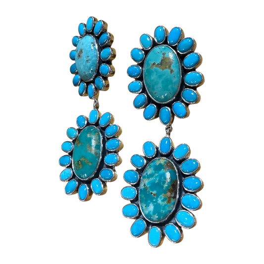 Turquoise Dangle Earrings by Frederico Jimenez