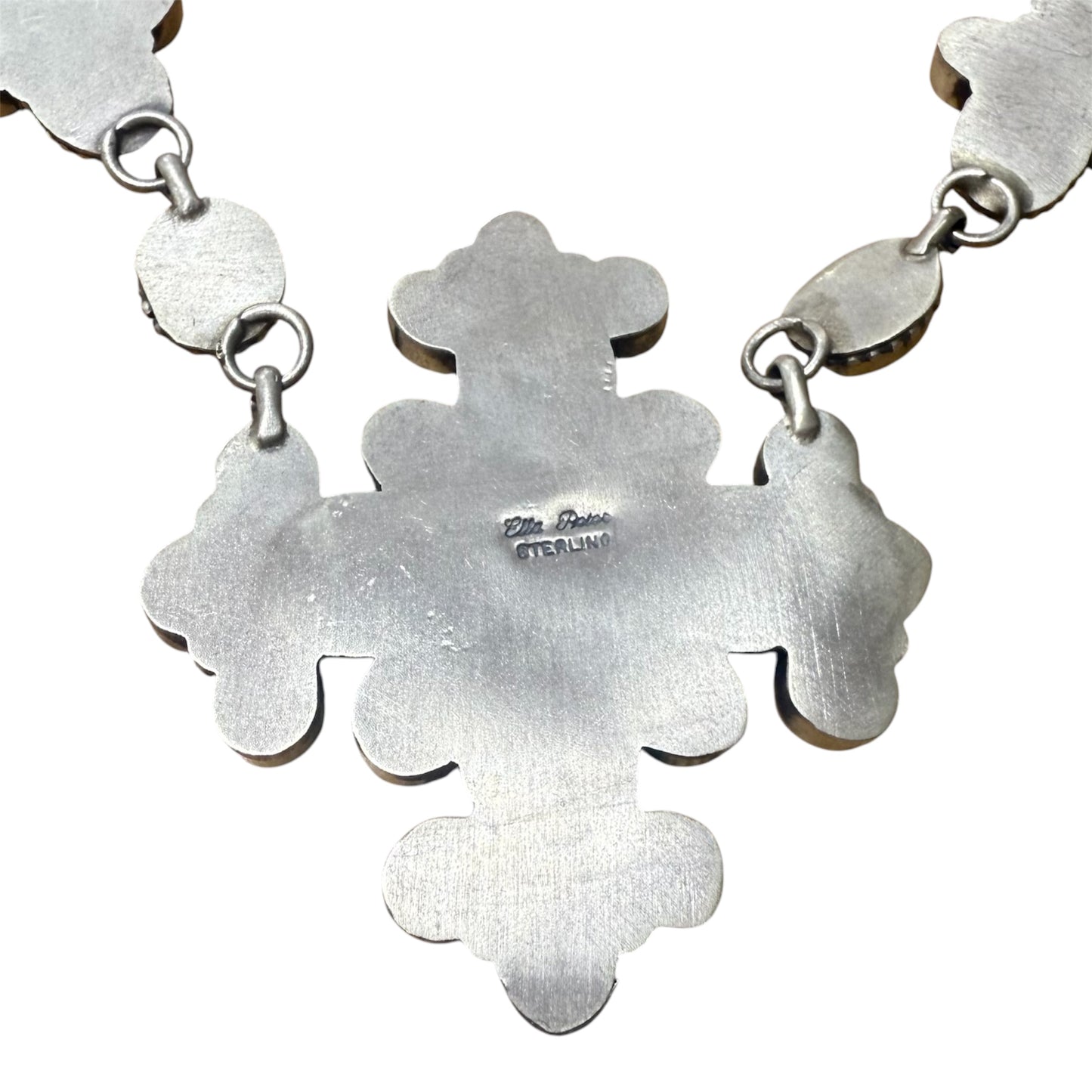 Turquoise Cross Necklace By Ella Peters, Navajo