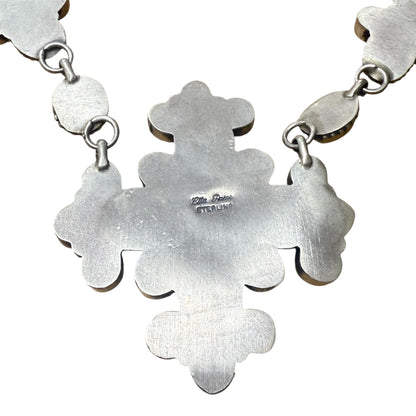 Turquoise Cross Necklace By Ella Peters, Navajo