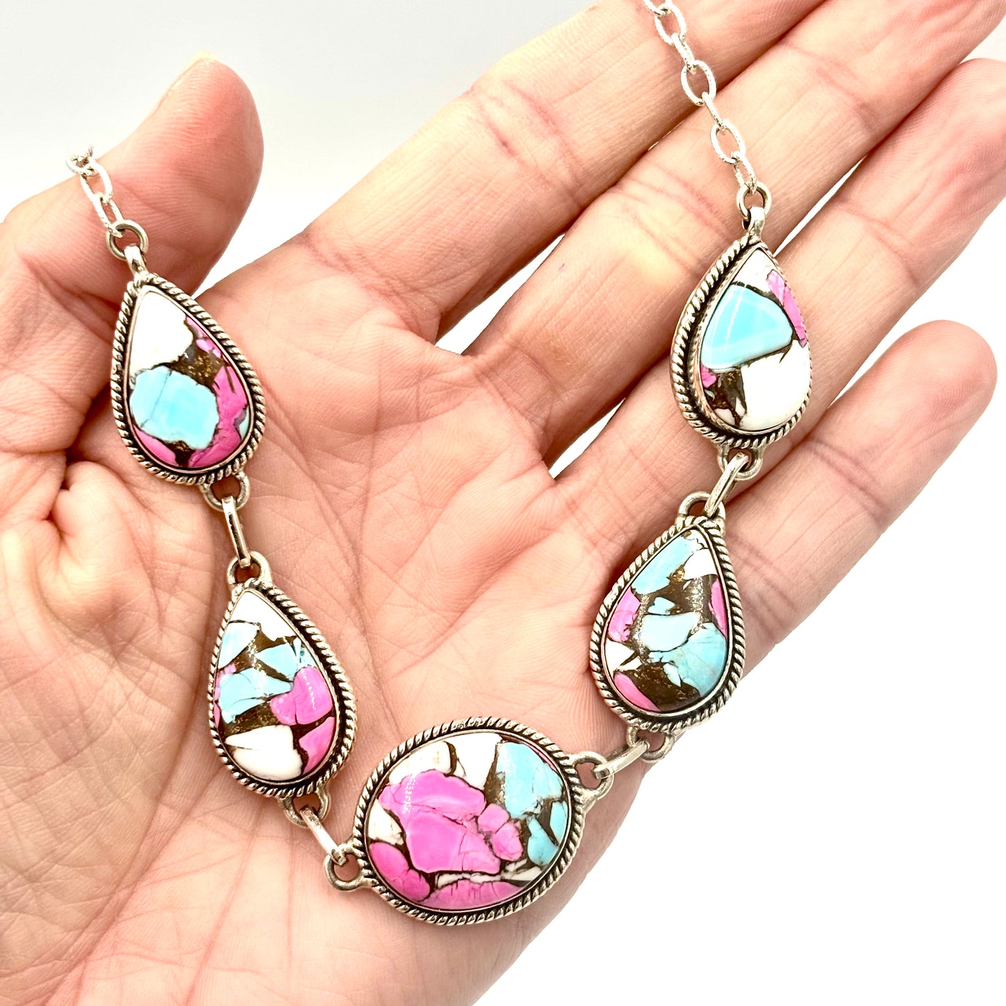 20" Cotton Candy choker necklace Hada Collection