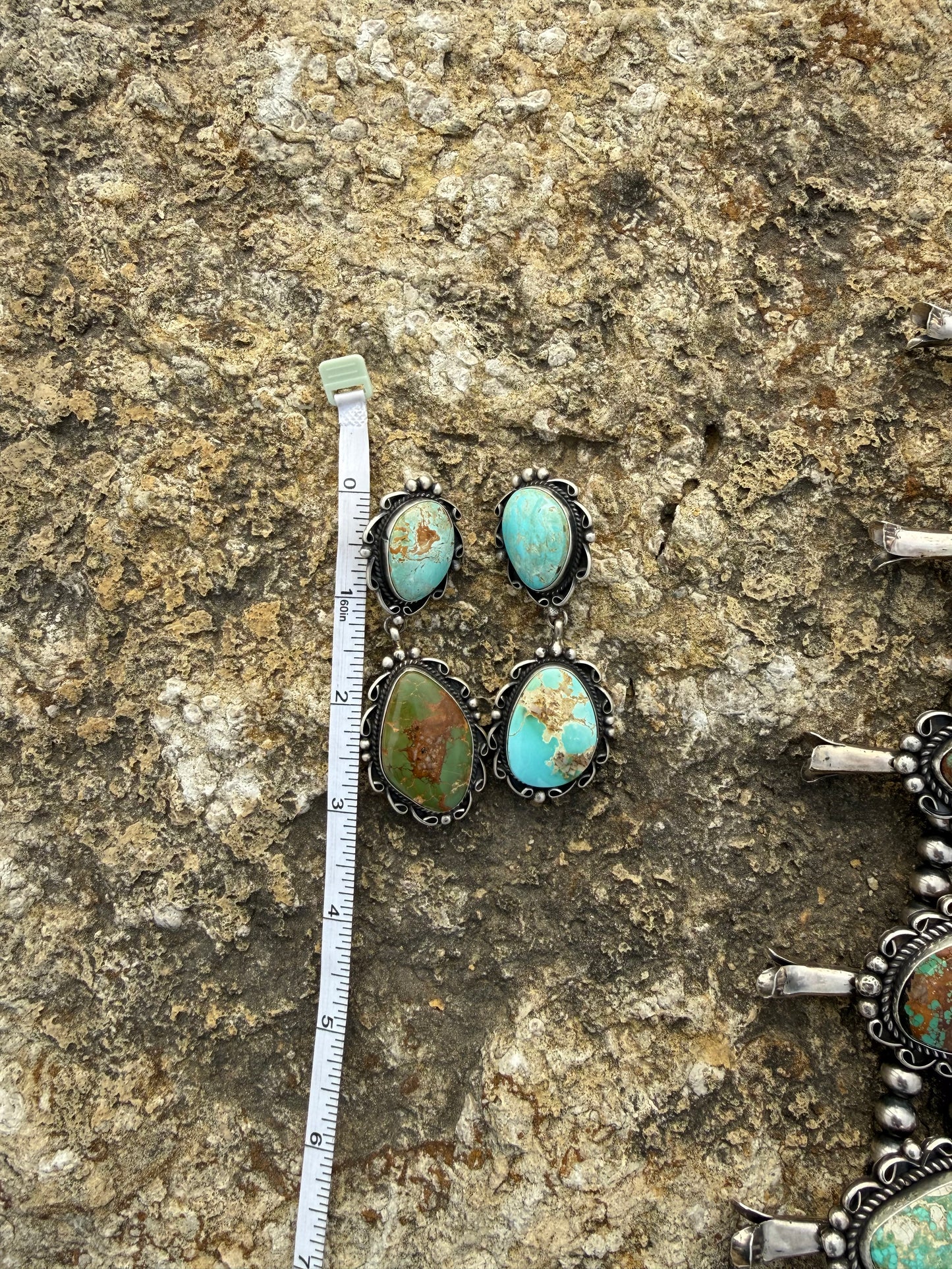 One of a Kind C Yazzie Giant Royston Squash Blossom
