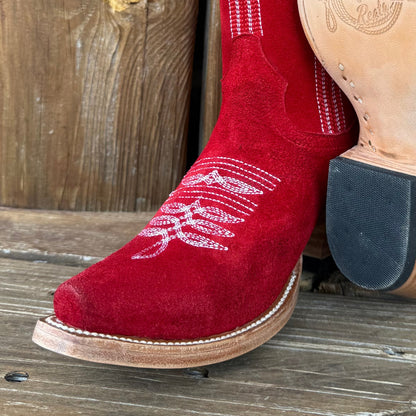Signature Turquoise Reata Boot – The Valentina Roja Red Suede Tulip Top Snip Toe Boot