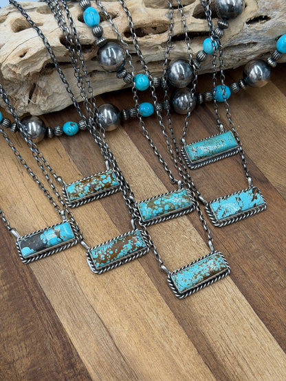 16” Mine #8 Bar Necklaces by Augustine Largo, Navajo