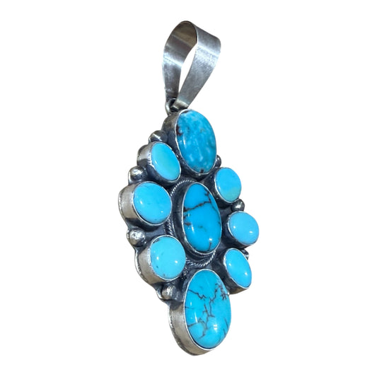 Turquoise Cluster Pendant by Ella Peters