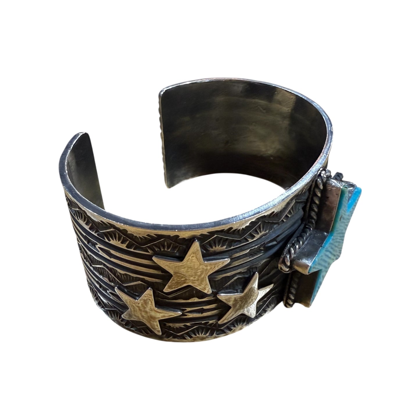 Kingman Star Cuff by Sunshine Reeves, Navajo