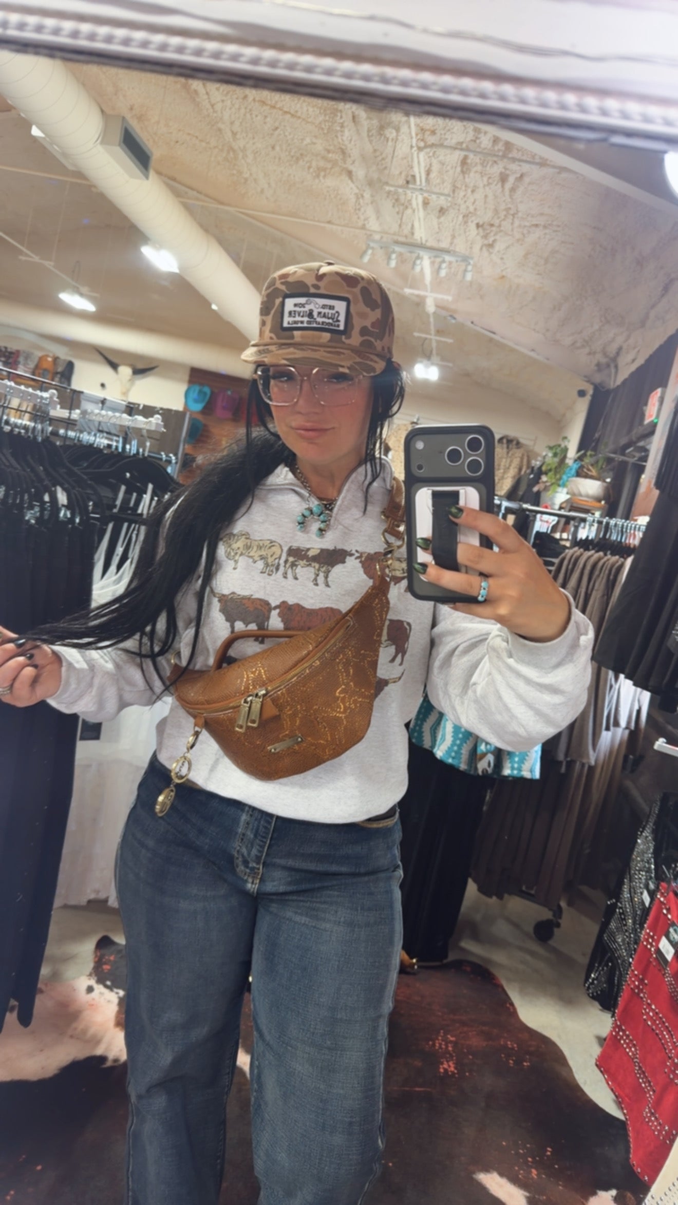 Rust Metallic Python by Harley Rhodes Bum Bag Crossbody