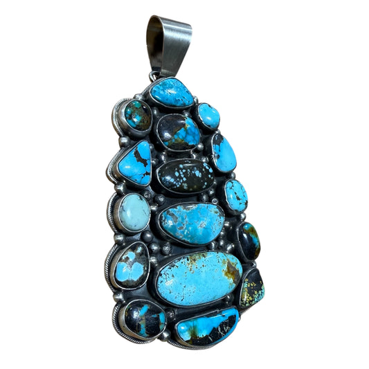 Mixed Turquoise Pendant by Ella Peters