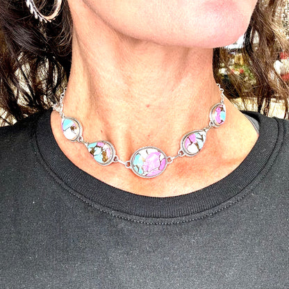 20" Cotton Candy choker necklace Hada Collection