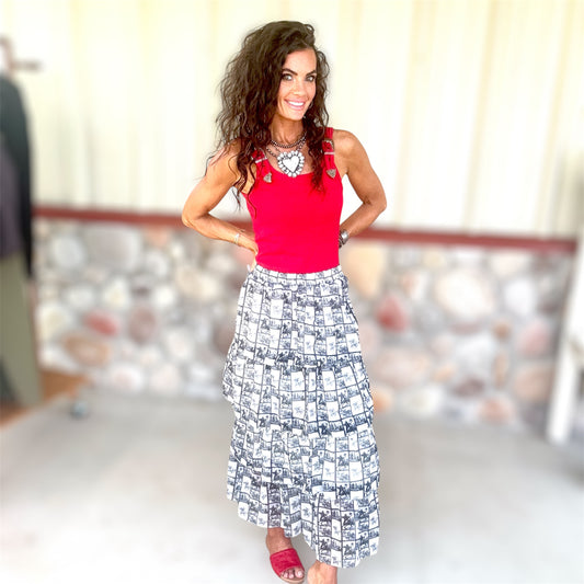 Ranch Romance Tiered Skirt