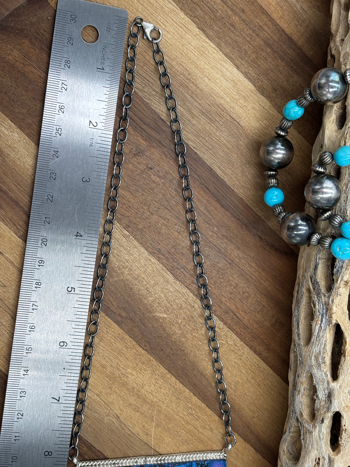 Monarch Mojave #917-44C XL Bar Necklace by Brandon Etcitty, Navajo