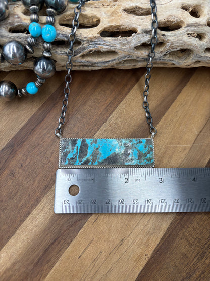 Mine #8 #917-48 XL Bar Necklace by Brandon Etcitty, Navajo