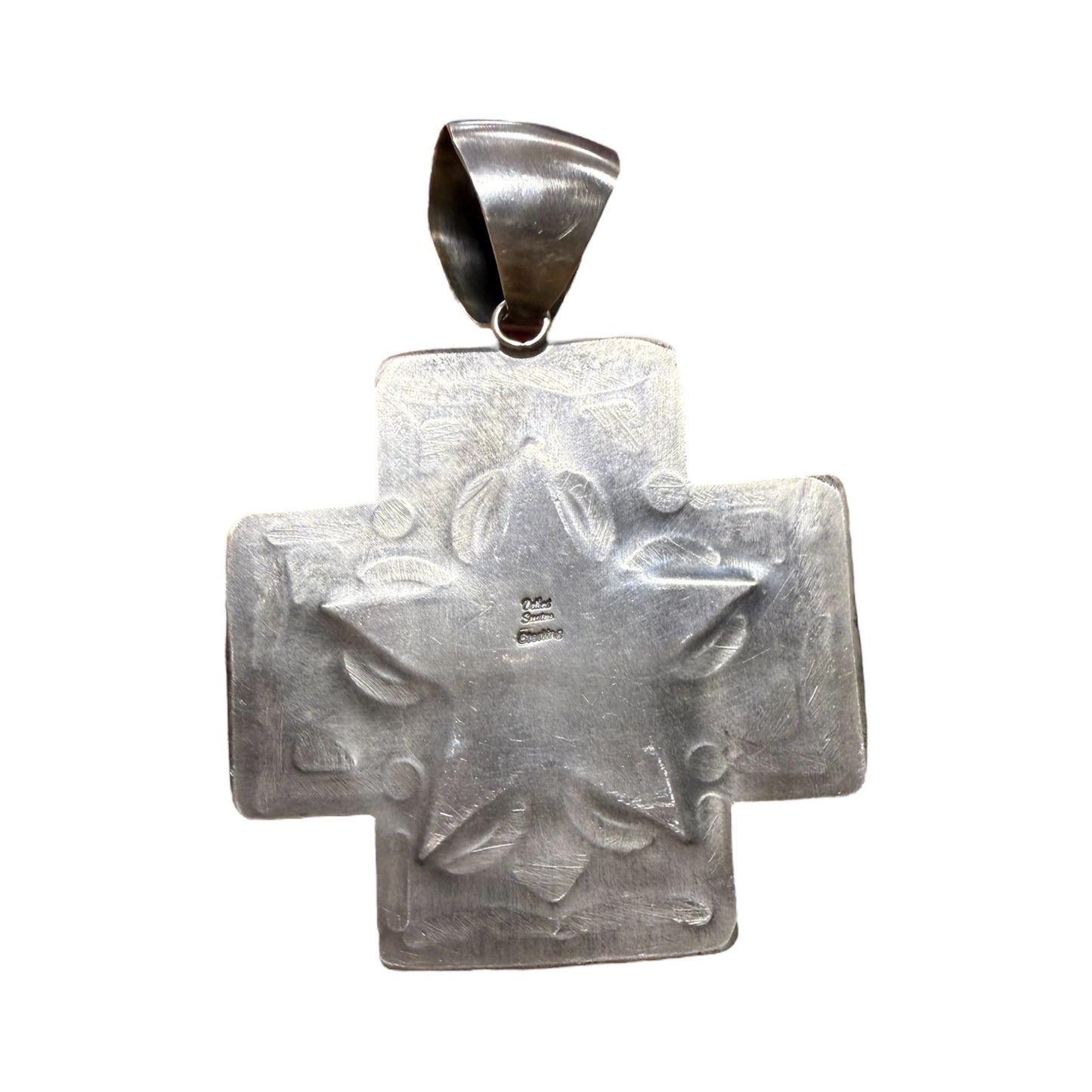Cross Statement Pendant By Delbert Santos, Navajo