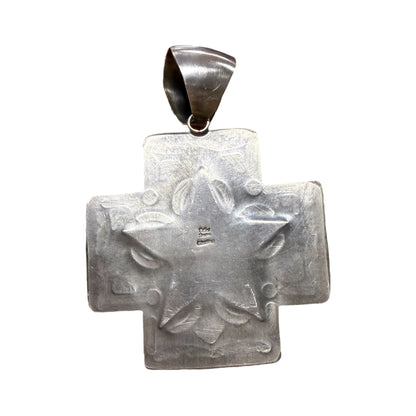 Cross Statement Pendant By Delbert Santos, Navajo