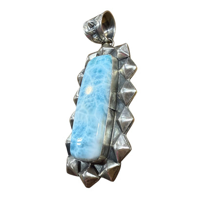 Larimar Rectangle Pendant by Ned Nez