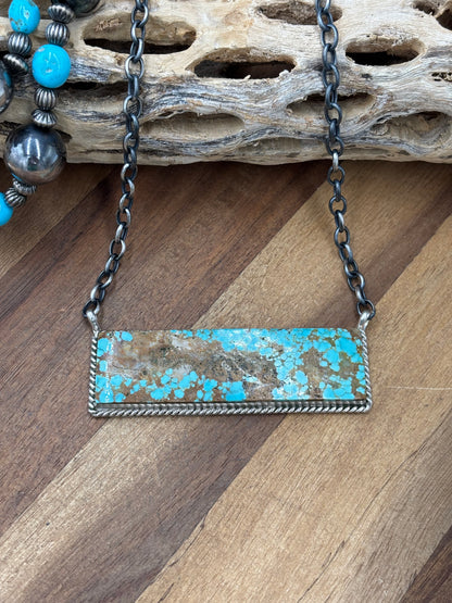 Mine #8 #917-46B XL Bar Necklace by Brandon Etcitty, Navajo