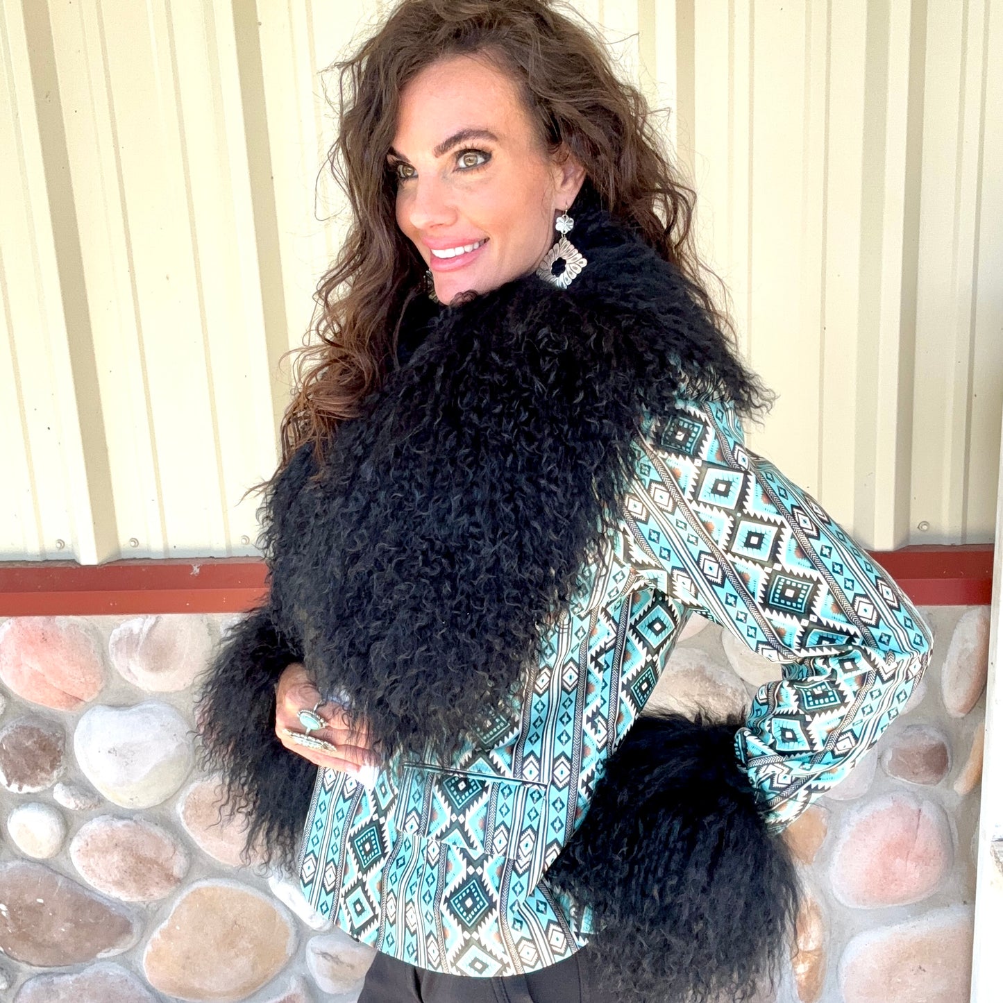 Rodeo Royalty Leather and Lamb Fur
