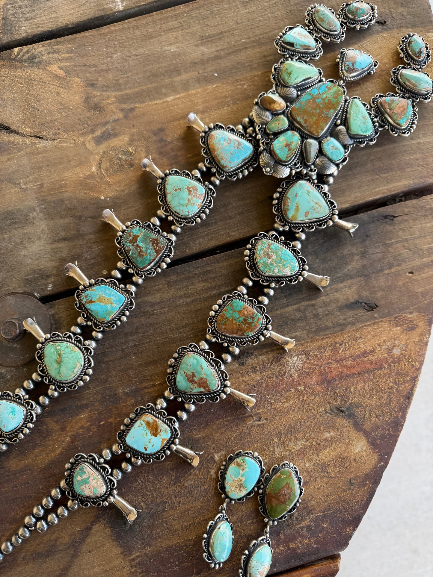 One of a Kind C Yazzie Giant Royston Squash Blossom