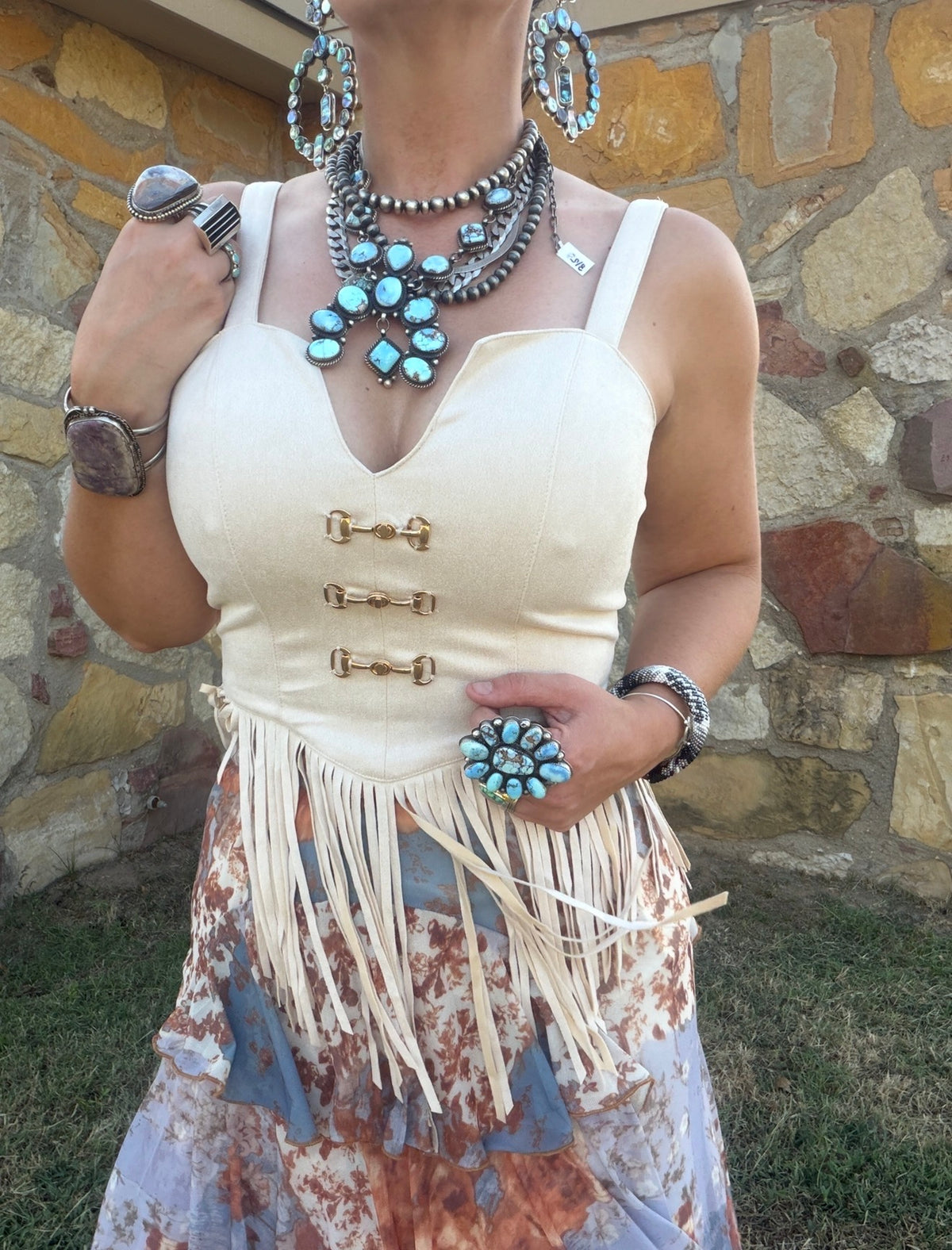 Kenzi Snaffle Bit Tank in Cream