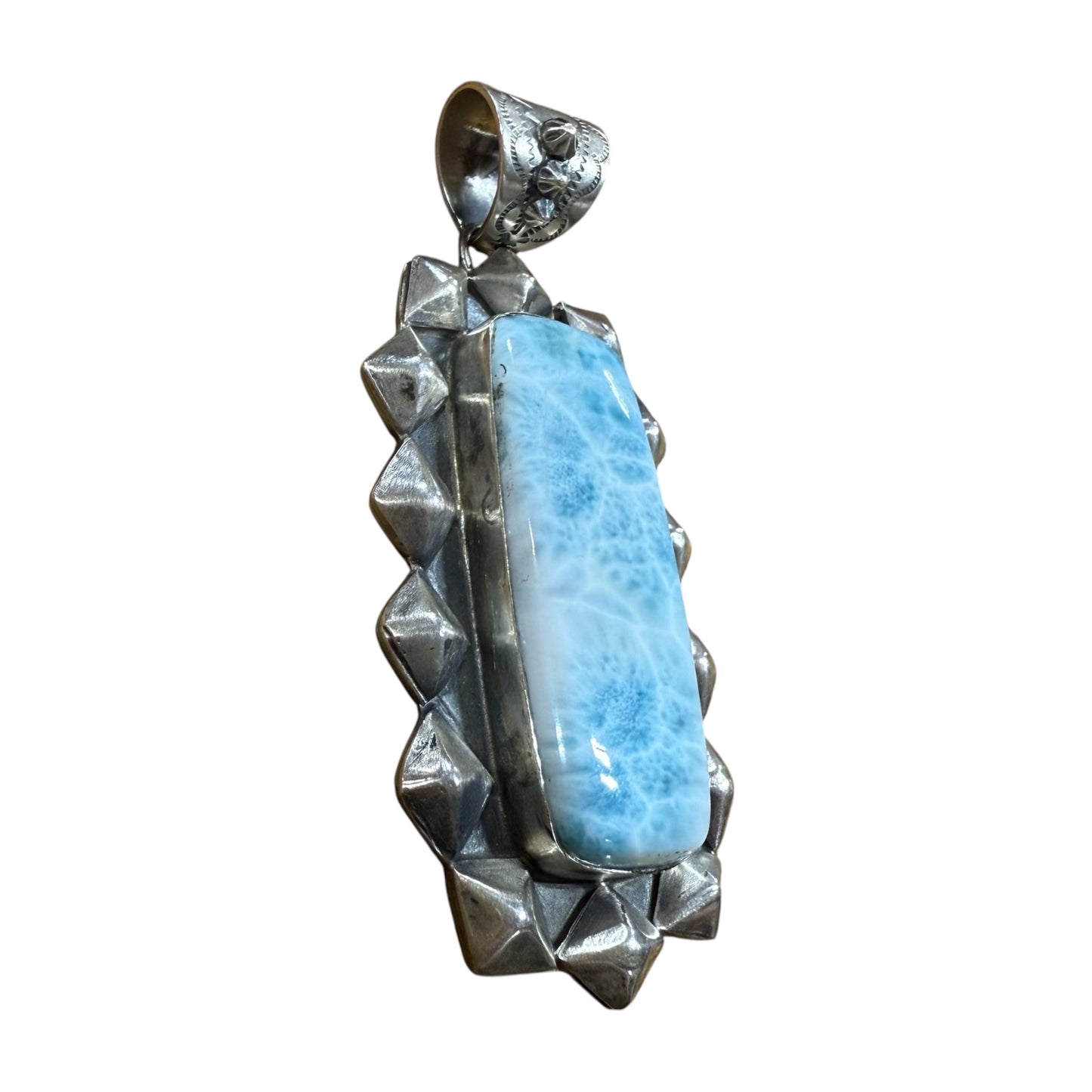 Larimar Rectangle Pendant by Ned Nez