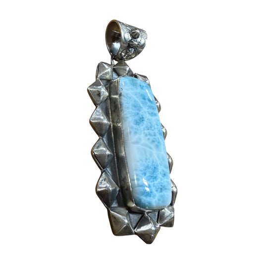 Larimar Rectangle Pendant by Ned Nez