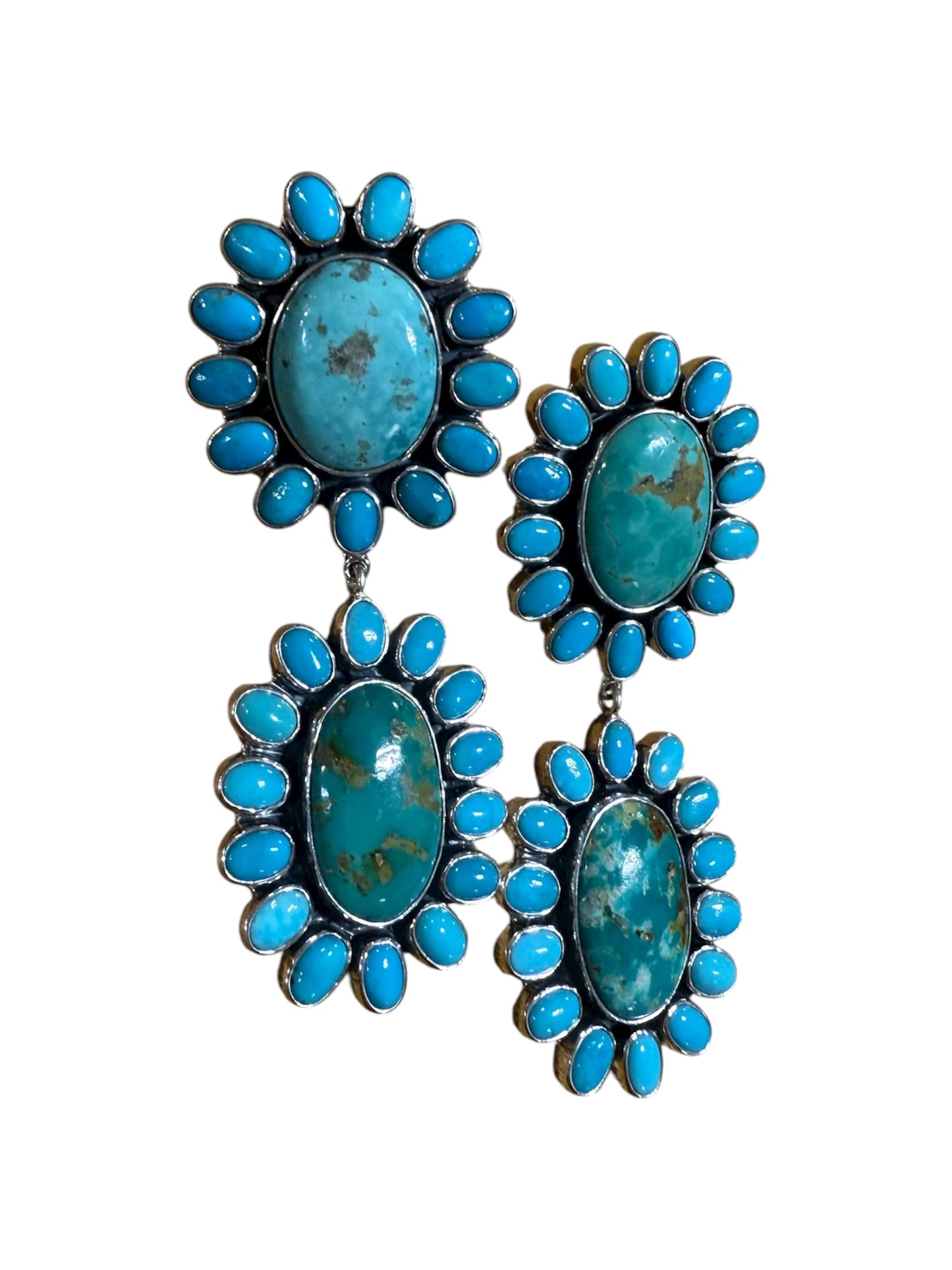 Turquoise Dangle Earrings by Frederico Jimenez