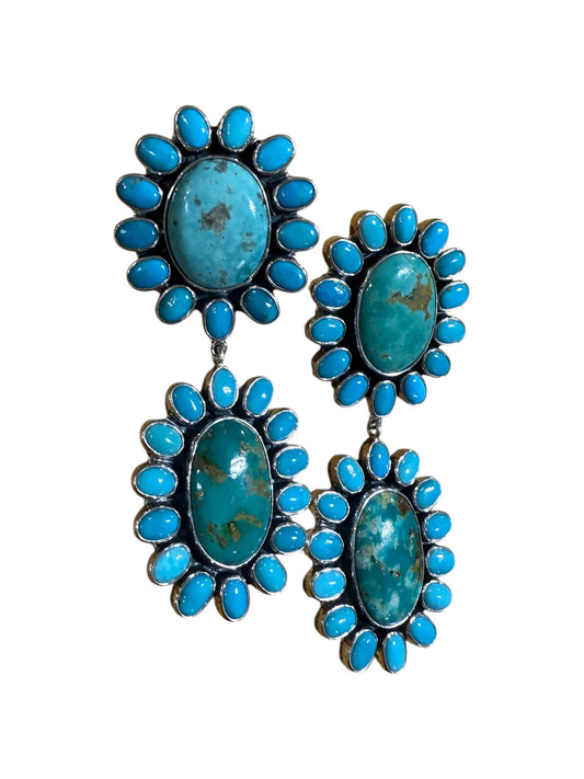 Turquoise Dangle Earrings by Frederico Jimenez