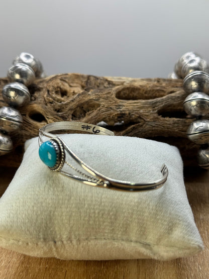 Kingman Turquoise Cuff #6 by Esther White, Navajo