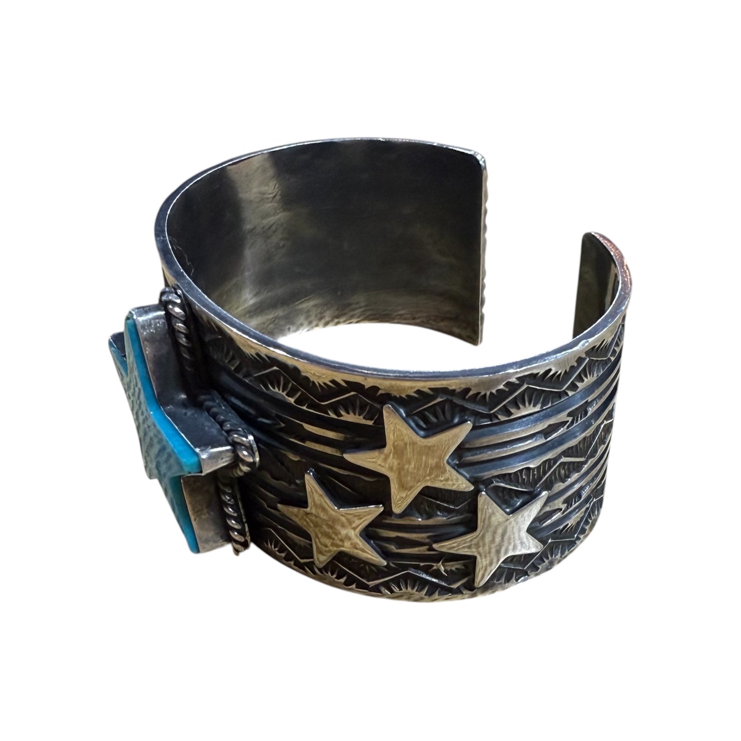 Kingman Star Cuff by Sunshine Reeves, Navajo