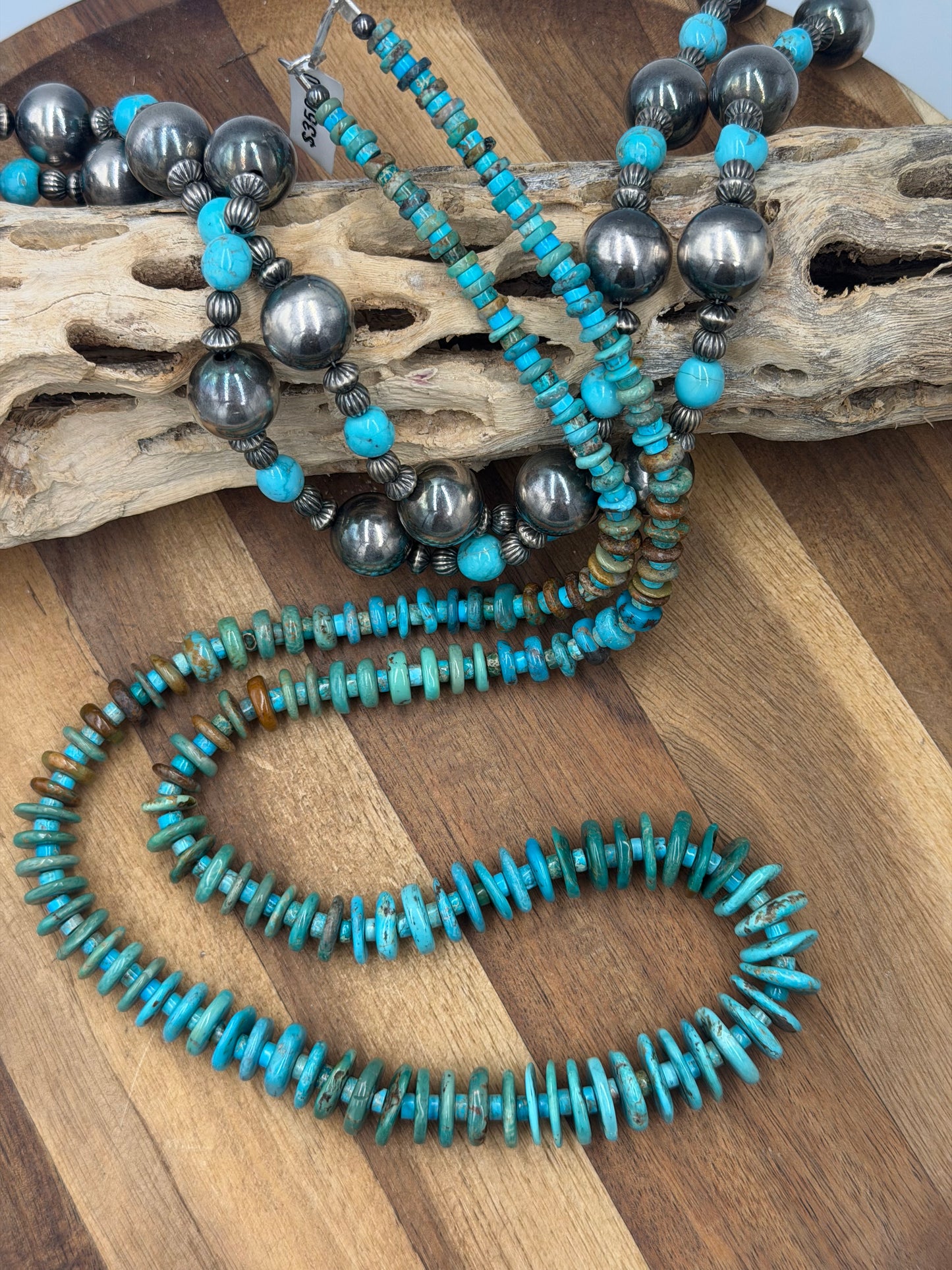 31” Best Seller Turquoise Graduated Rondelle Necklace