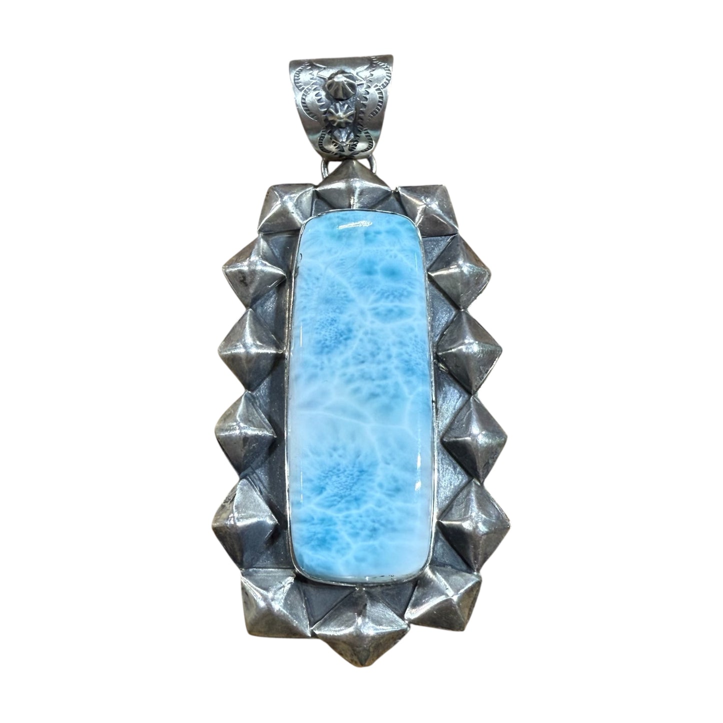 Larimar Rectangle Pendant by Ned Nez