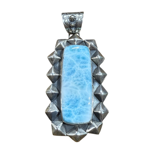 Larimar Rectangle Pendant by Ned Nez
