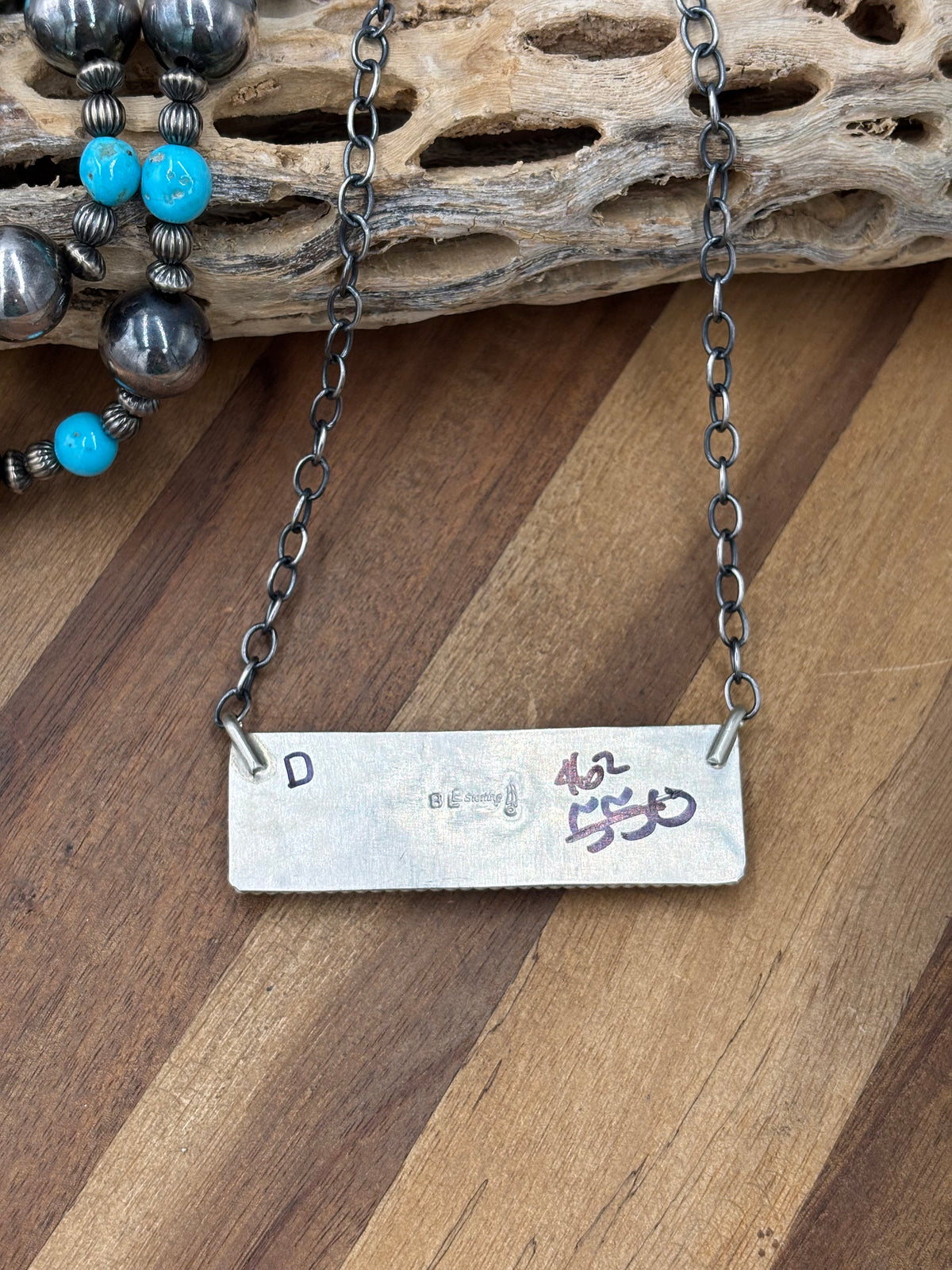 Monarch Mojave #917-44D XL Bar Necklace by Brandon Etcitty, Navajo