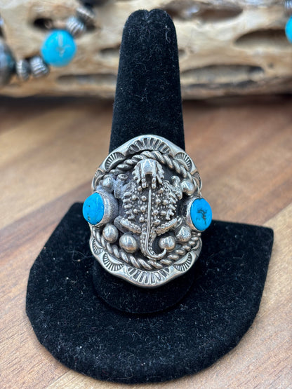 Horny Toad Ring #922-20 Size 11.5, Zuni