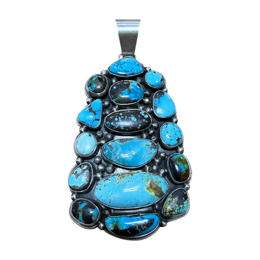 Mixed Turquoise Pendant by Ella Peters
