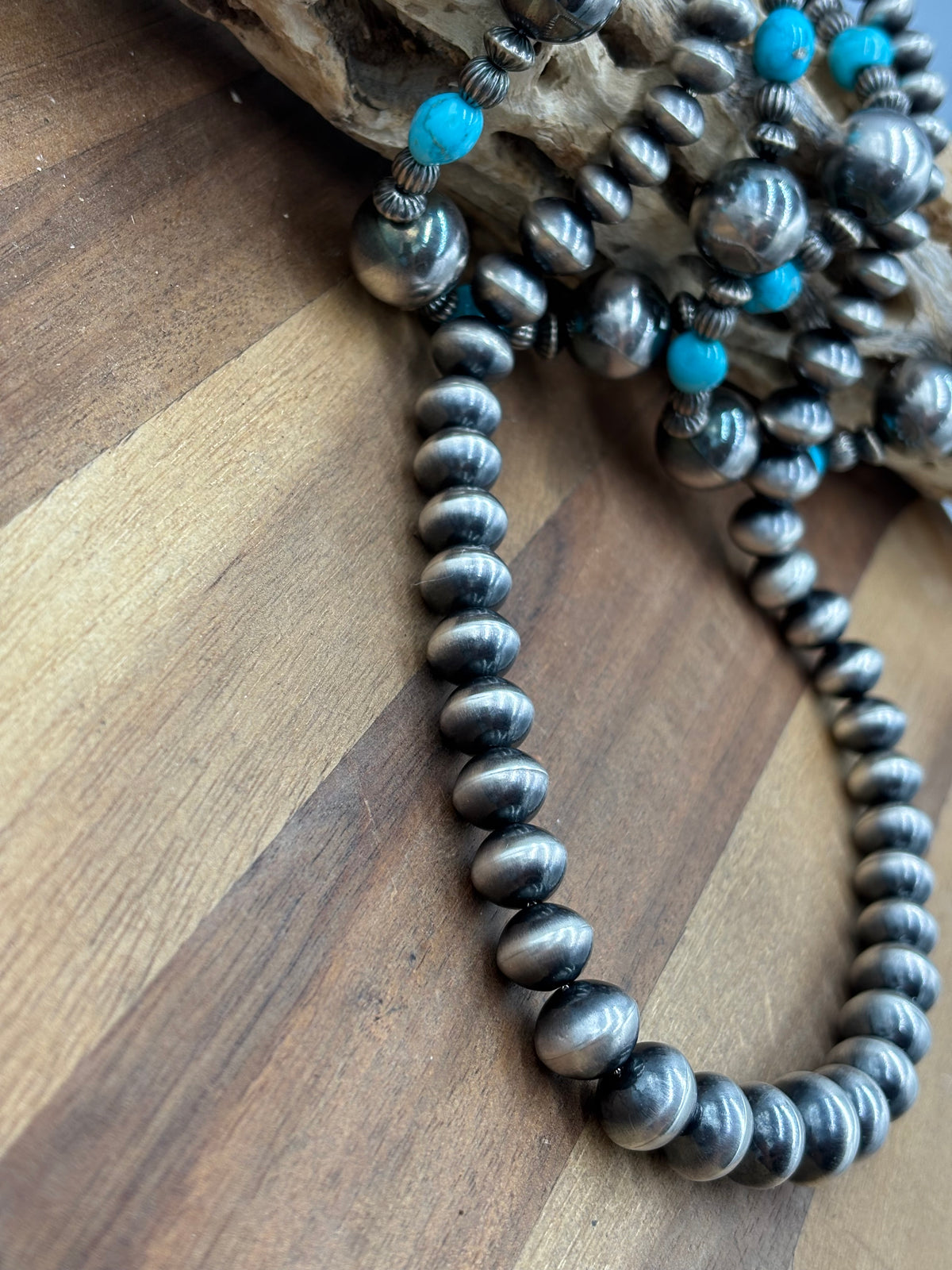 20” 12mm Navajo Pearls #911-17 by Ruby BH, Navajo