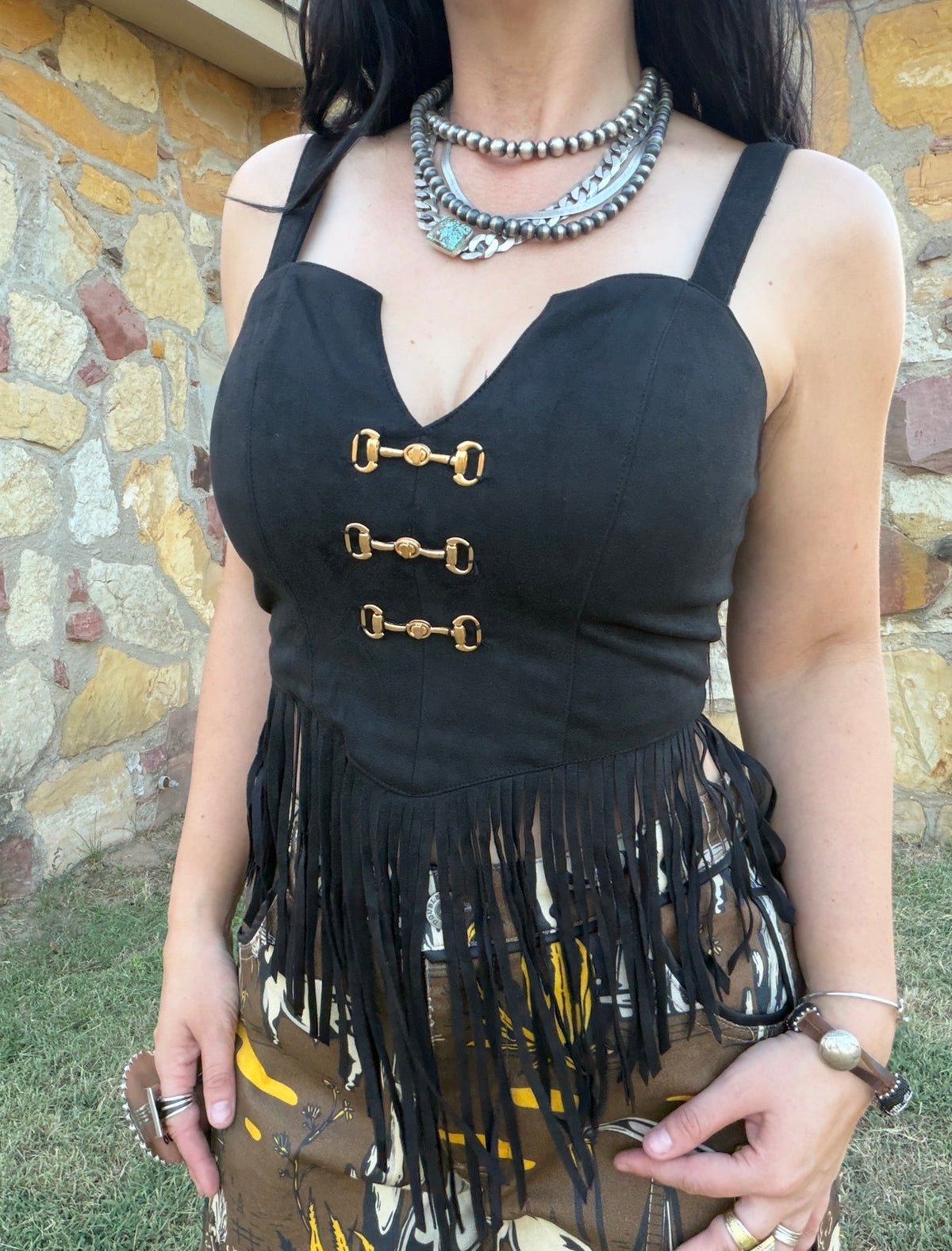 Kenzi Snaffle Bit Tank in Black