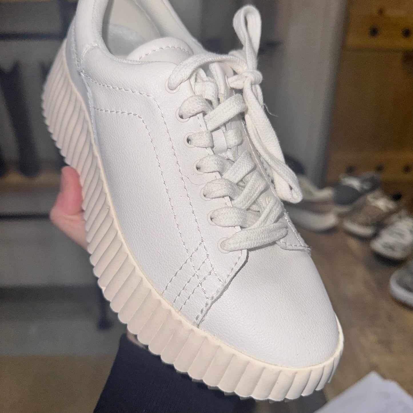 White Leather Sneaker Devote by Dolce Vita