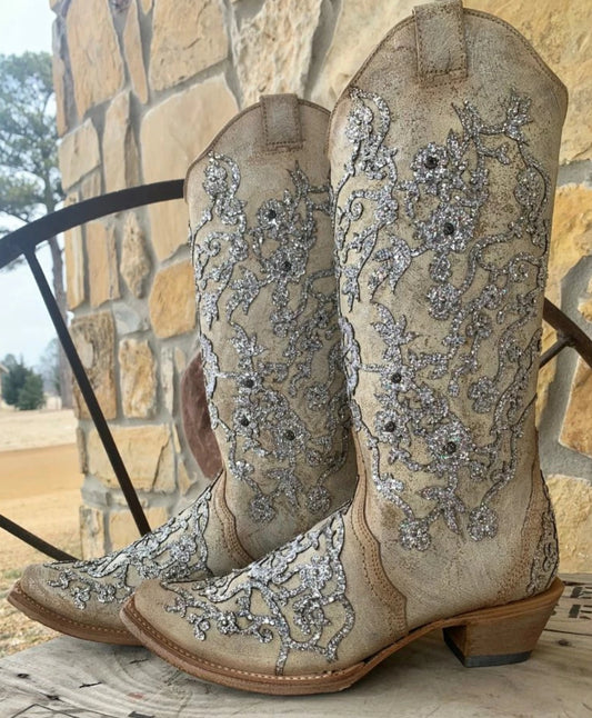 Corral Flower Happy Boot Sizes 6, 6.5