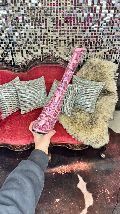Bling Bling Baby Cowboy Boot- Baby Pink