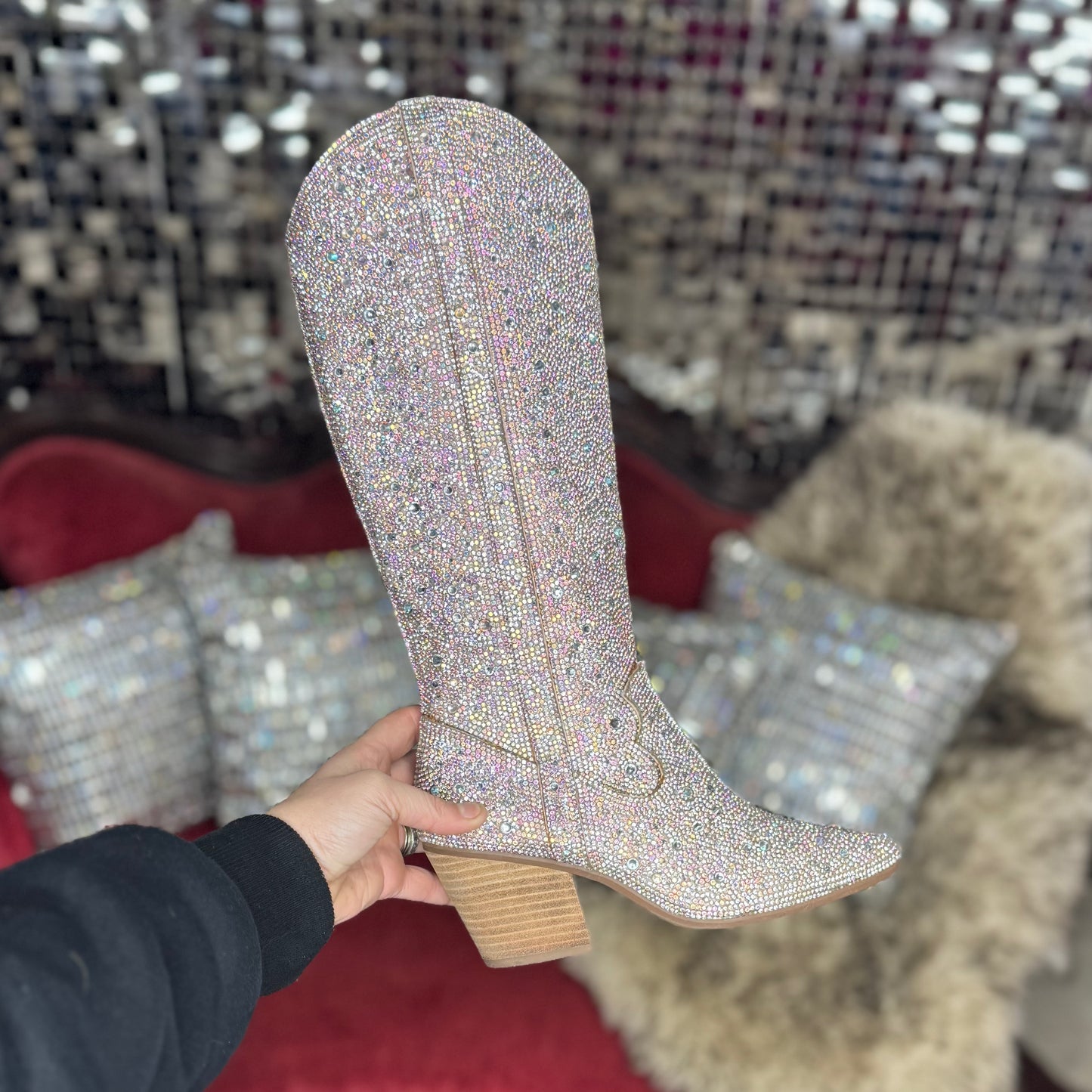 Rhinestone Nashville Sparkle Tall Cowboy Boots