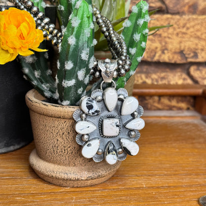 White Buffalo Cluster Pendant #PEN-5